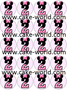 Minnie Mouse cijfer 2 cupcake prints, 20 st