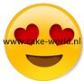 Emoji HeartEyes taartprint