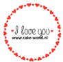 I Love You Taartprint Rond