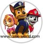 Paw Patrol 3 eetbare print rond 15cm of 20cm