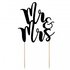 PartyDeco Taarttopper Mr&Mrs, Zwart